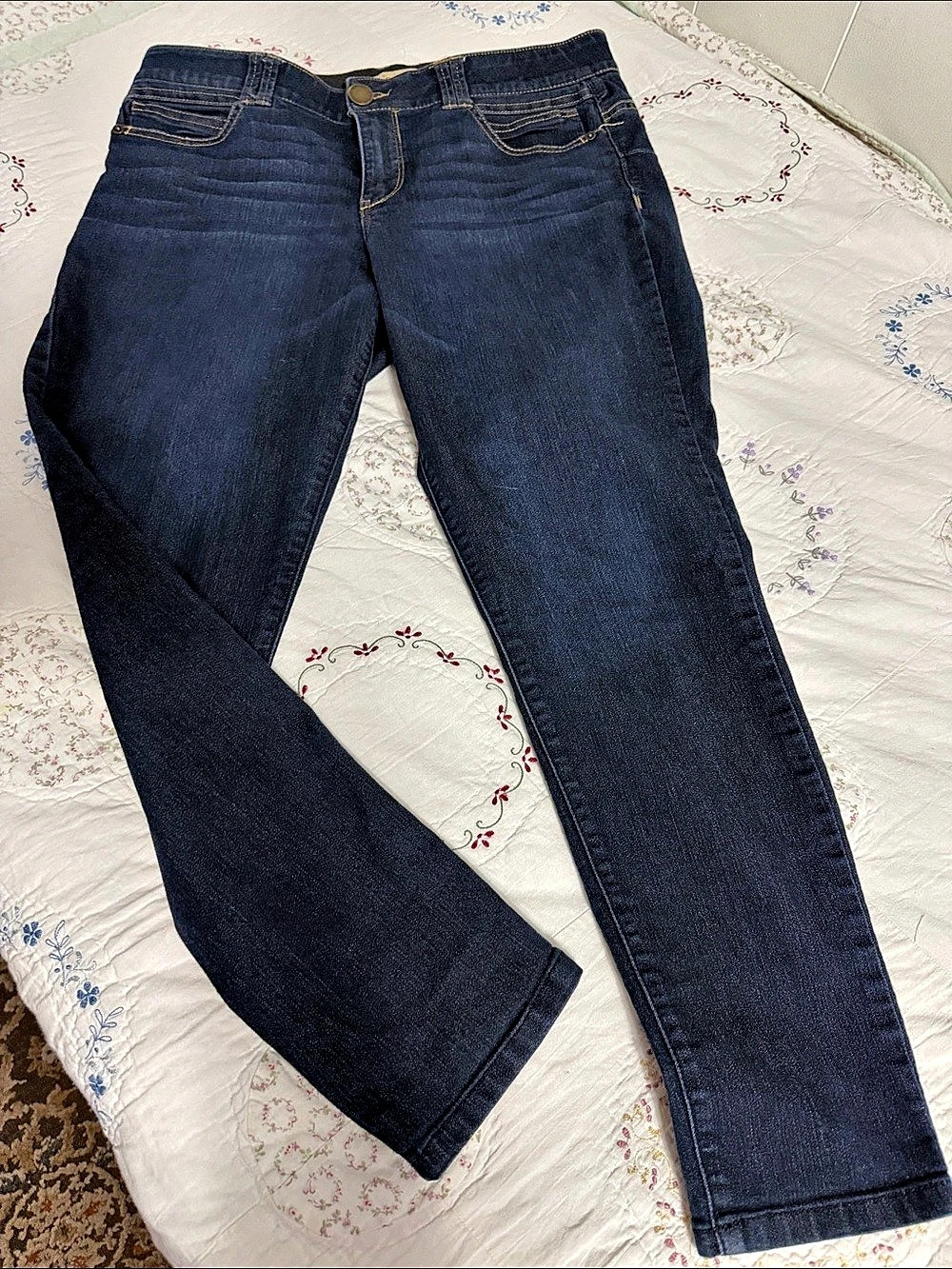 Democracy Ab Solution Skinny Jeans Straight Leg Jeans Blue Waist 14